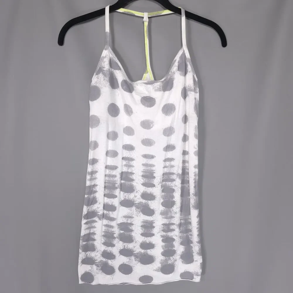 LULULEMON Womens Diversity Top Tank Seaside Dot White Fossil 10 Yoga Active